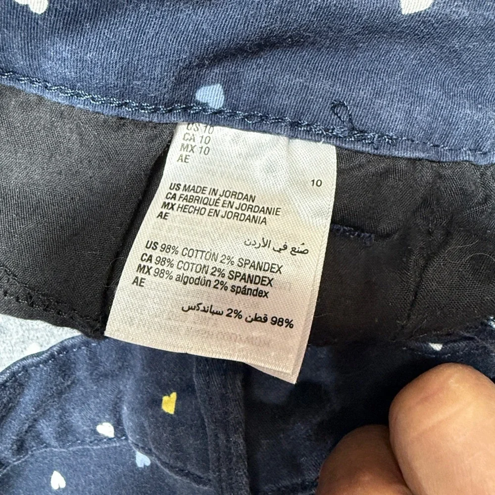 Charter Club Women's Heart Print Cropped Jeans Denim Pants Size‎ 10